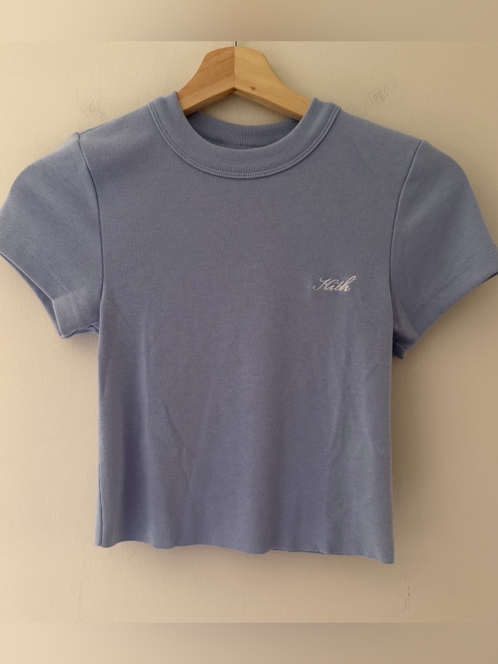 Kith Mulberry II Tee Cropped Baby Tee Ribbed Bodycon Size Medium